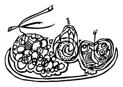 Bodegón._Uvas,_pera_y_manzana